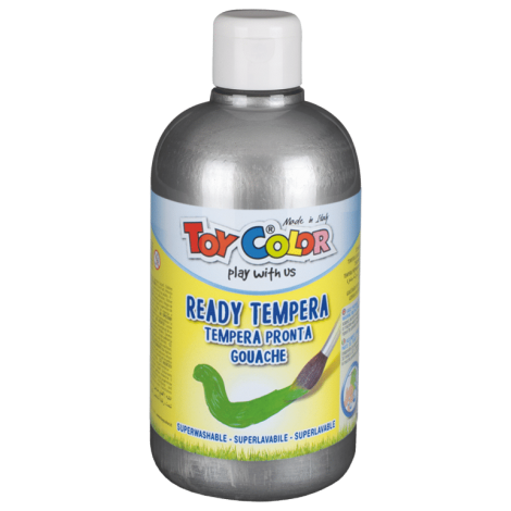 Farba Tempera Toy Color 500ml, Srebrna Metaliczna